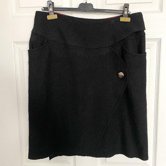 Stunning Handmade One of a Kind Boiled Wool Skirt - Picture 4 of 15